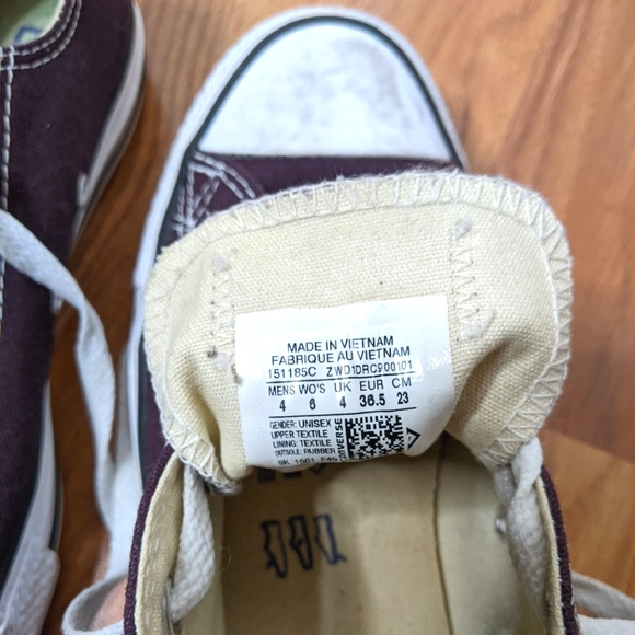 2/$35 Unisex Purple Retro Converse sneakers - Picture 2 of 8